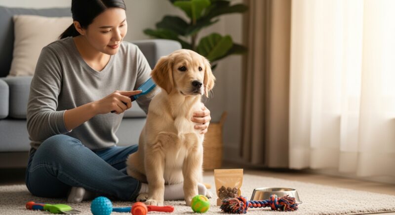 반려동물 펫시터 자격증 강아지 돌봄 서비스 장면